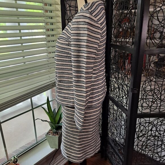 J Crew Tweed Skirt and Jacket Cream/Gray/Black Stripes - Picture 10 of 16
